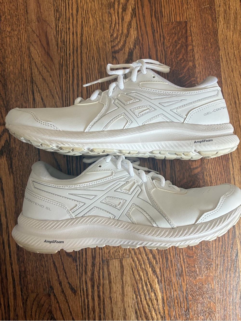 ASICS White Men’s Athletic Running Shoes GEL-Contend SL